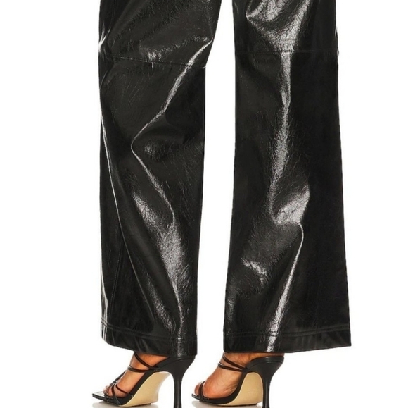 Free People Star Crossed Lovers Vegan Leather Pants-Black - Picture 6 of 16